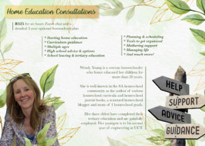 homeschool consultation with Wendy Young